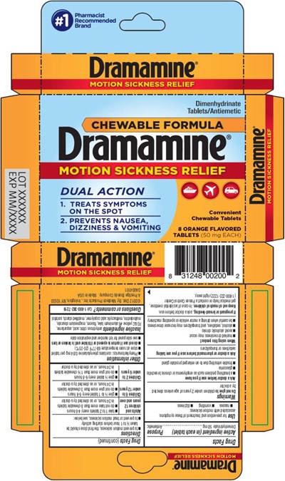 Dramamine Chewable Orange 8 Ct Carton (Dramamine Chewable Orange 8 Ct Carton)